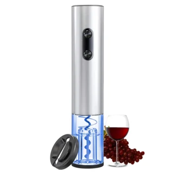 Electric Wine Opener Corkscrews Wine BottlesOpeners with Foil Cutter & LED Light Reusable Automatic Wine Remover Stainless Steel for Wine Lover Home Kitchen Party