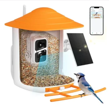 ZANLURE Smart Bird Feeder with Camera  Solar Panel Wireless AI Bird Identificatio Auto Record Christmas Gift