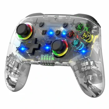 Wireless Gamepad Bluetooth Six-axis Somatosensory Dual Vibration Macro Programming with RGB for Switch