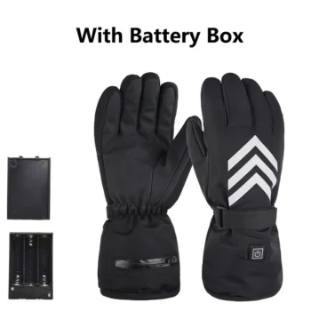 Electric Heated Gloves Waterproof Winter Gloves Heated Ski Gloves Warm Touching Screen Gloves Keep Warm Outdoor Motorcycle Gloves Thermal Gloves Battery Heated Gloves