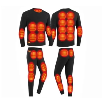 TENGOO HD-28 Heating Underwear Pant Set Thermal Long Sleeves Trousers Men Women Heated Suit USB Electric Thermal Underwear for Winter