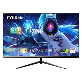 For Black Myth:WuKong FYHXele FY27QHM2 27 Inch Gaming Monitor PC Screen 170Hz 2K Gaming Display 1MS ADM-FreeSync 8 Bits 99%sRGB IPS Desktop LED Display HD/DP HDR400 Black Myth WuKong