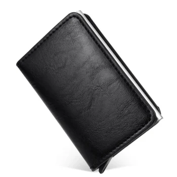 ID Credit Card Holder Wallet Mens RFID Blocking Protected Card Holder Case Slim PU Leather Wallets Mini Small Money Wallet