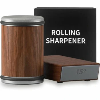 Newly Knife Sharpener Rolling Magnetic Knife Sharpener Kit Roller Edge Countertop Rolling Knife Sharpener Tool Two Sharpening Angles of 15° and 20° for Any Hardness Steel Makes Knife Sharpening