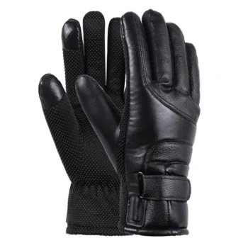 TENGOO USB Electric Heated Thermostatic Gloves Waterproof PU Touchscreen Heated Gloves Winter Motorcycle Riding Hand Warm Gloves