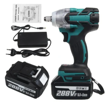 VIOLEWORKS 520N.M 1/2'' Electric Cordless Brushless Impact Wrench With 1/2 Battery