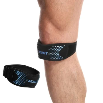 AOLIKES 1PCS Adjustable Knee Pad Knee Pain Relief Patella Stabilizer Support for Hiking Football Basketball Running Sport