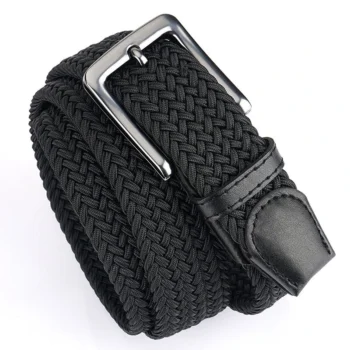 ENNIU Men Casual Knitted Belt Woven Canvas Elastic Breathable Design Belts