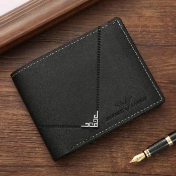 Men Casual PU Leather Short Wallets Multiple-card Slots Card Case for Men Bifold Purse Business ID Card Holder Slim Money Clip