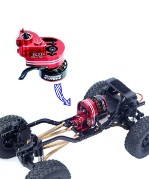 FURITEK Mini Stellar Transmission Gearbox with Mini KOMODO Brushless Motor for SCX24 1/24 Micro Rock Crawler RC Car Parts