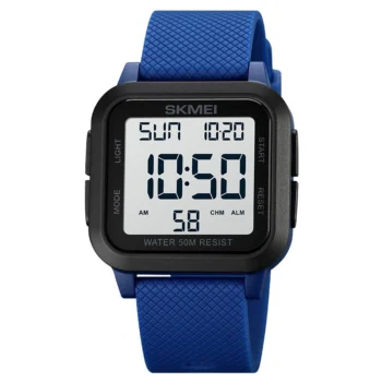 SKMEI Square Large Screen Men Sports Electronic Watch Waterproof Watch Night Light Digital Wrist Watches